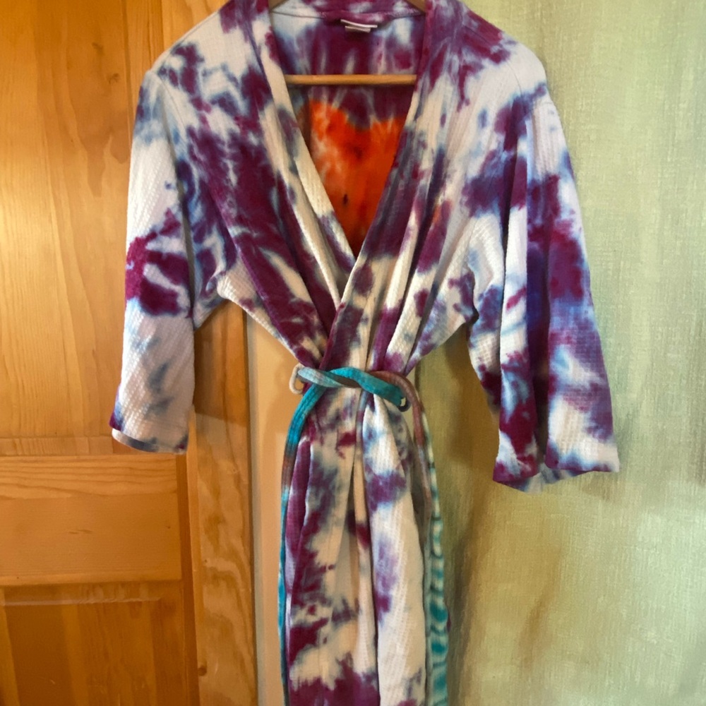 Tie-Dye Robe with Belt